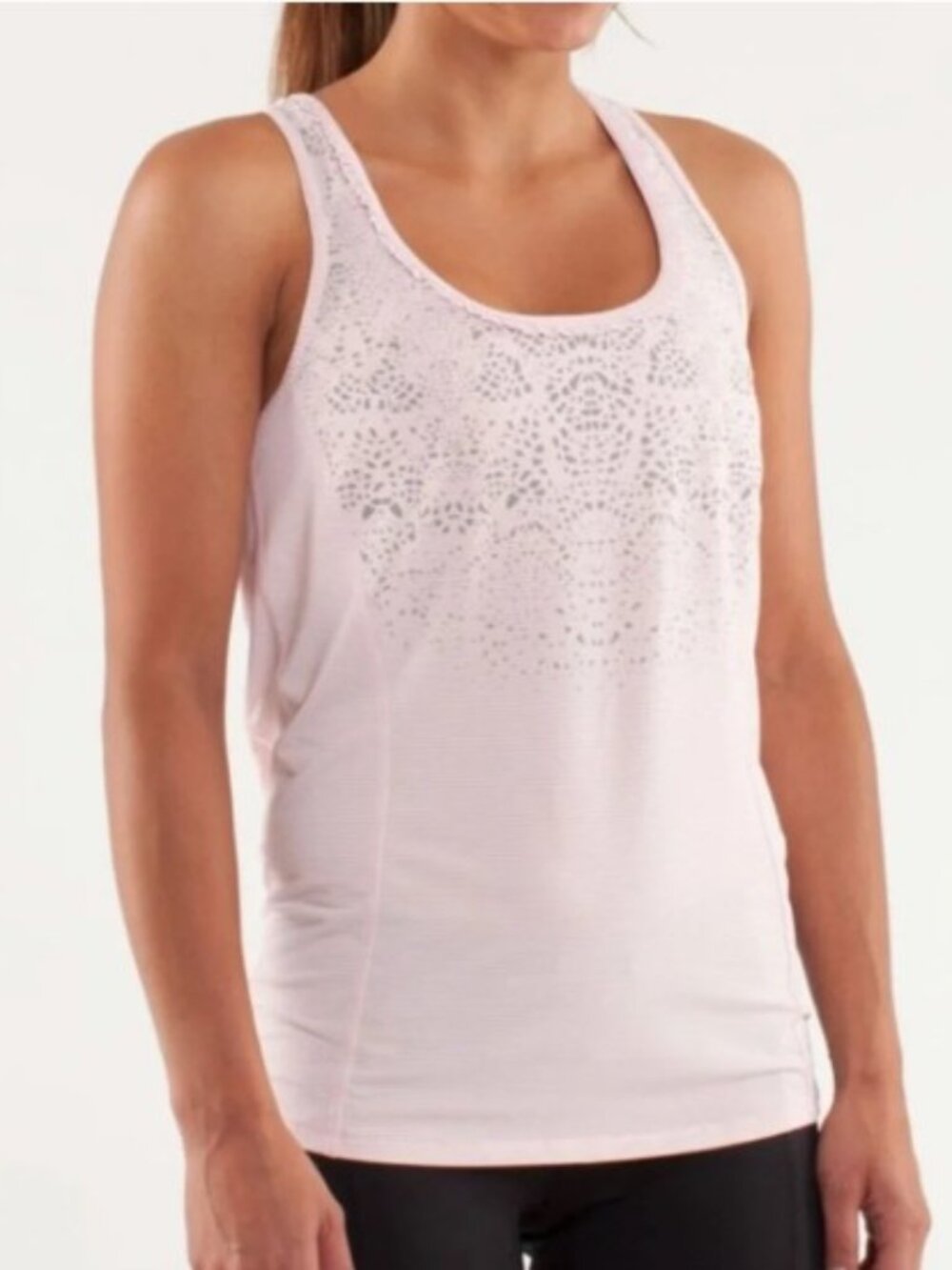 Lululemon Silver Bullet Tank Size 10 Pink